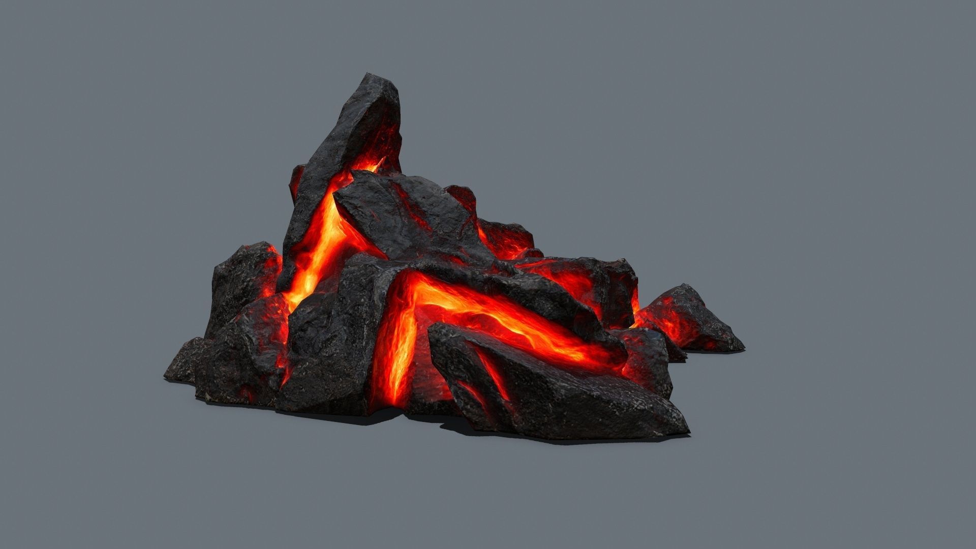 lava rocks Low-poly 3D model_13