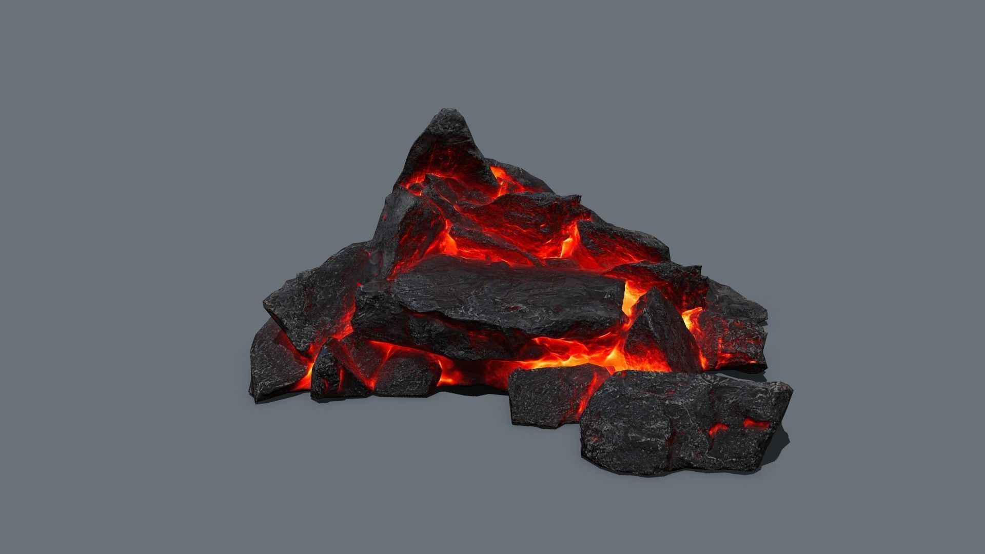lava rocks Low-poly 3D model_10