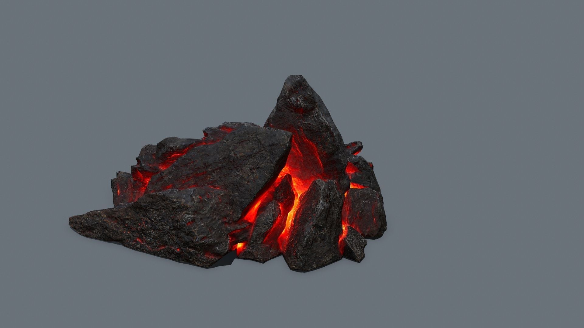 lava rocks Low-poly 3D model_6