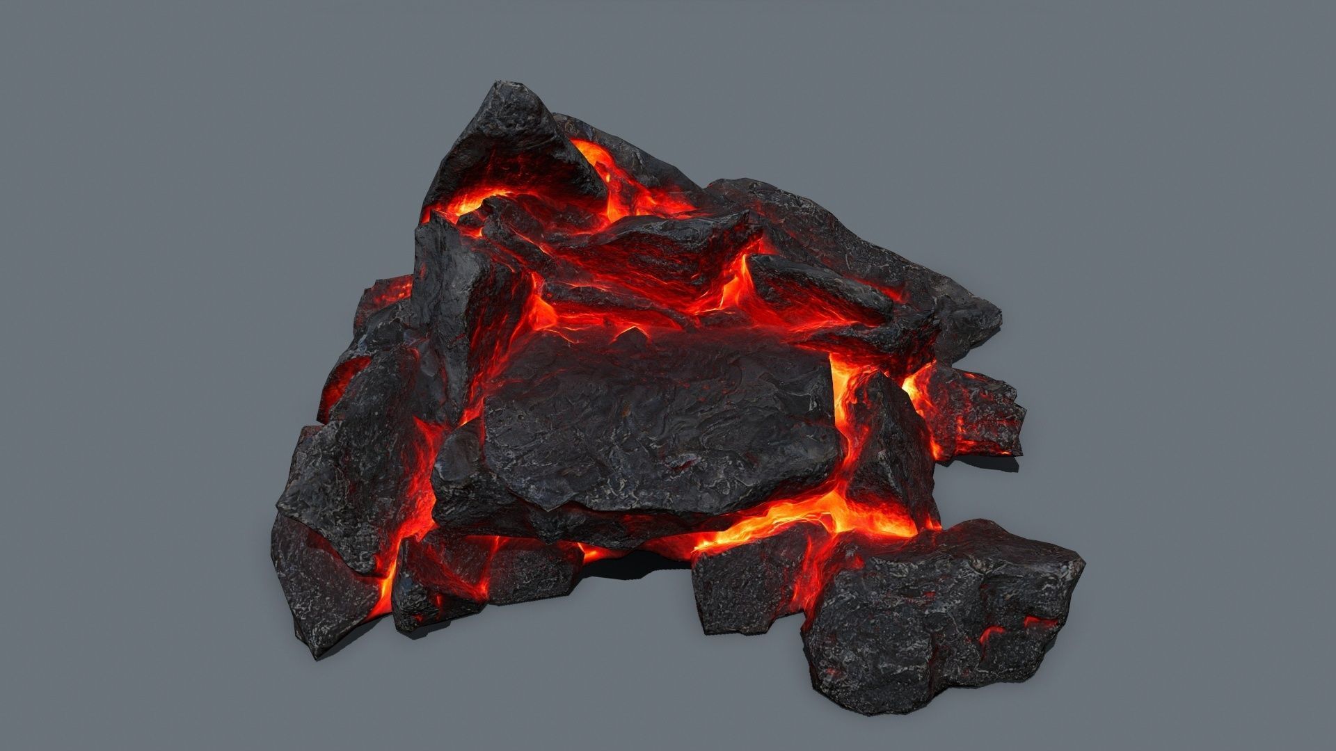 lava rocks Low-poly 3D model_11