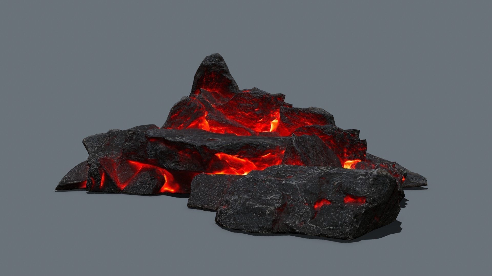 lava rocks Low-poly 3D model_19