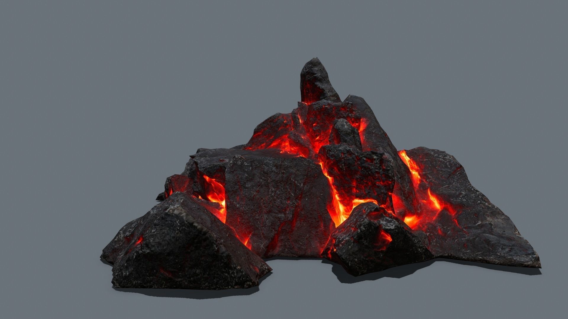 lava rocks Low-poly 3D model_18