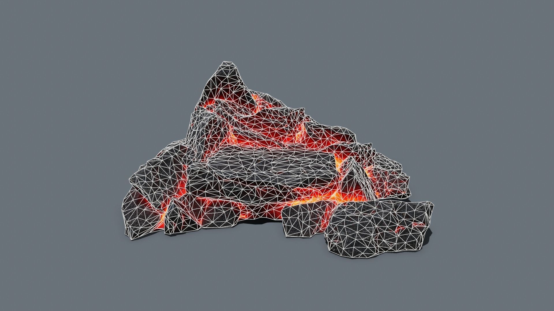 lava rocks Low-poly 3D model_20