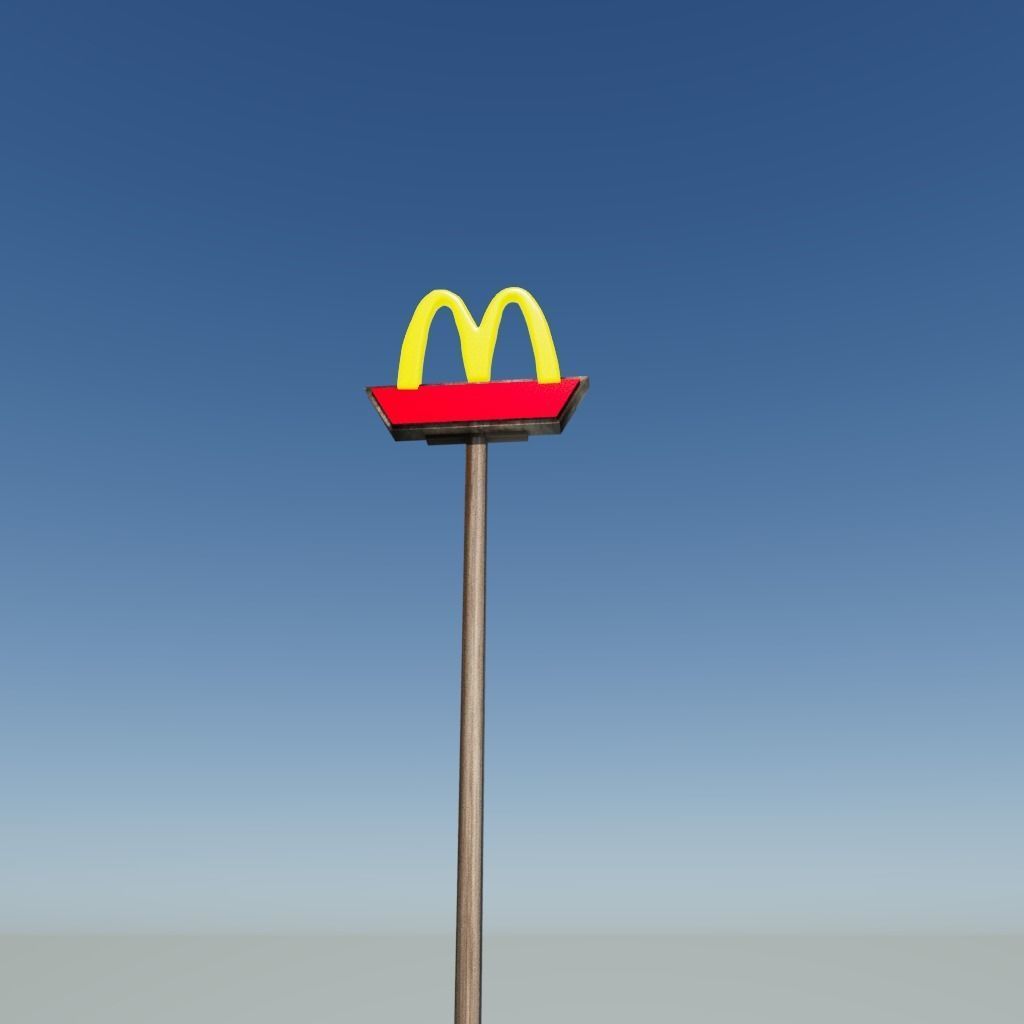 McDonaldS sign Low-poly 3D model_1