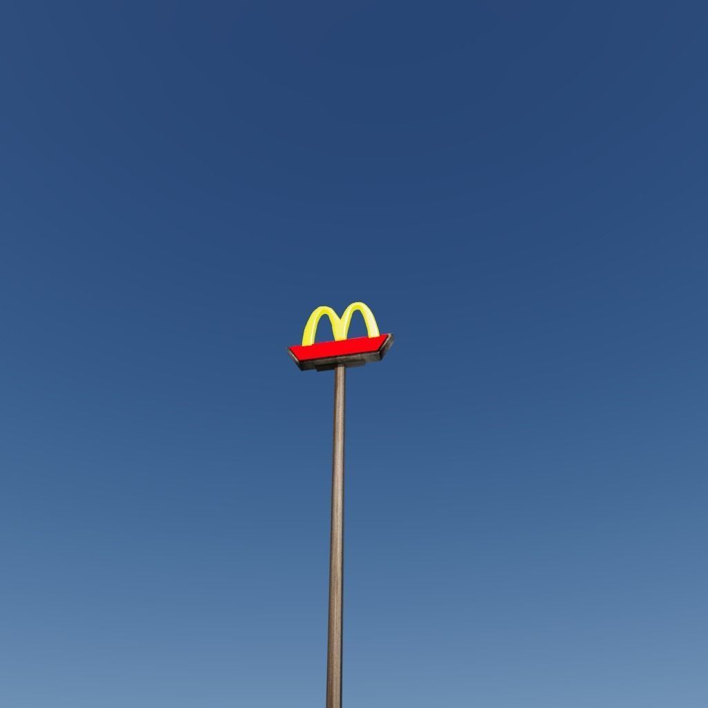 McDonaldS sign Low-poly 3D model_11