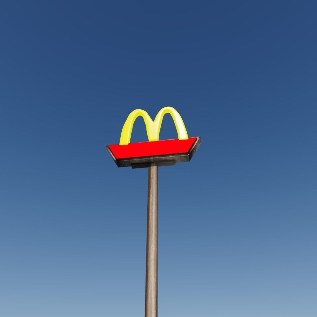 McDonaldS sign Low-poly 3D model_7