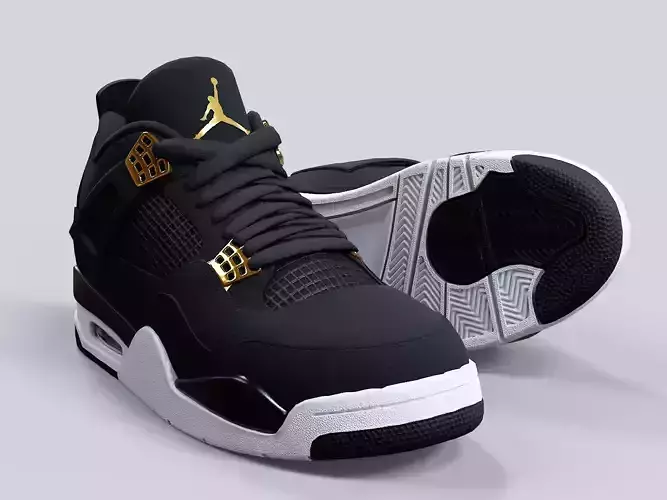 Air Jordan4-retro sneaker-v1 2 Low-poly 3D model