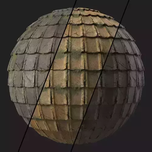 Roof Tile Materials 110- Concrete Roofing - Sbsar Seamless Pbr 