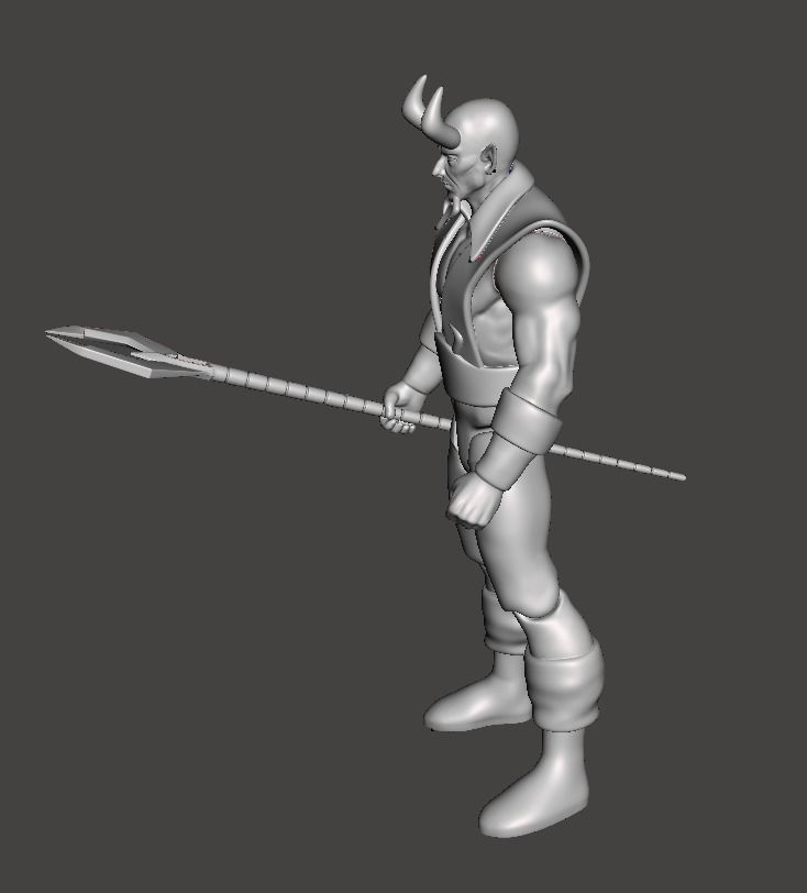 STL File 3D Super Powers Blue Devil  3D print model 3D print model_1