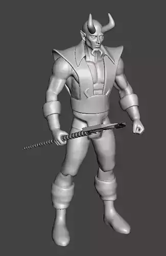 STL File 3D Super Powers Blue Devil  3D print model