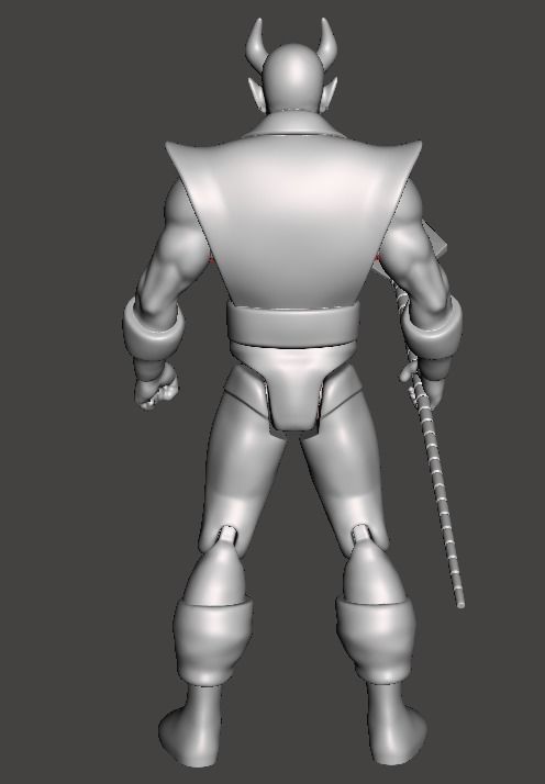 STL File 3D Super Powers Blue Devil  3D print model 3D print model_4