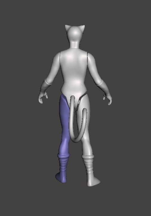 STL File 3D Super Powers Cat Woman 3D print model 3D print model_3