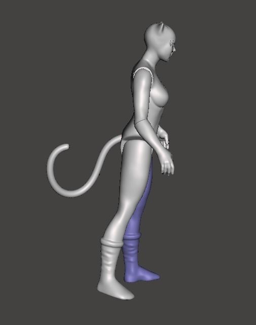 STL File 3D Super Powers Cat Woman 3D print model 3D print model_4