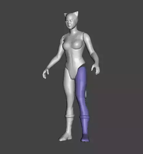 STL File 3D Super Powers Cat Woman 3D print model