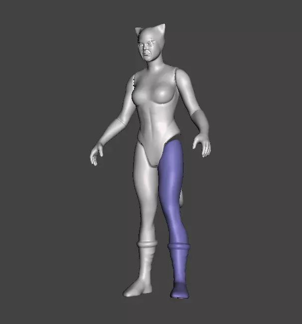 STL File 3D Super Powers Cat Woman 3D print model 3D print model_0