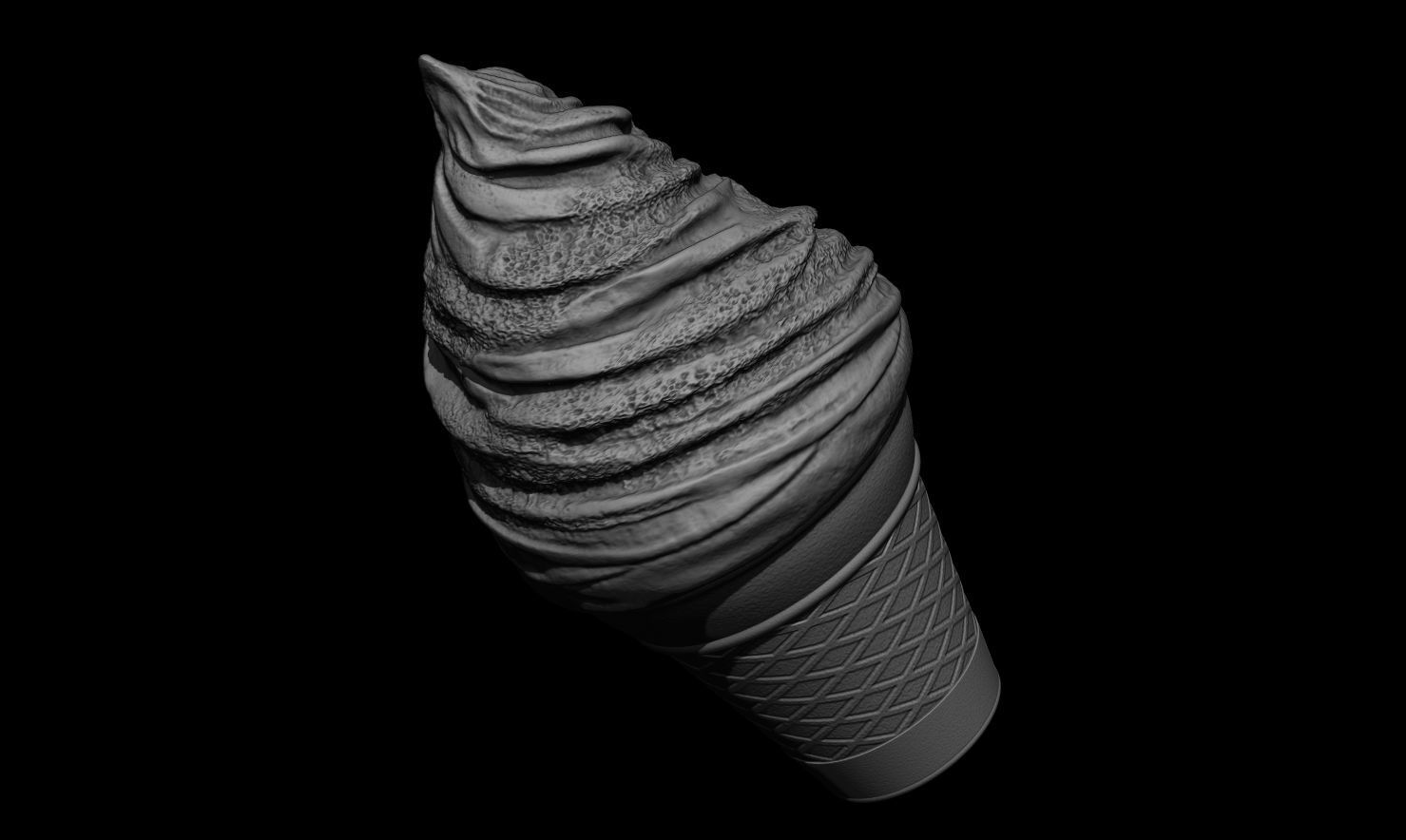 3D PRINTABLE ICE CREAM CUP AND CONE 3D print model_13