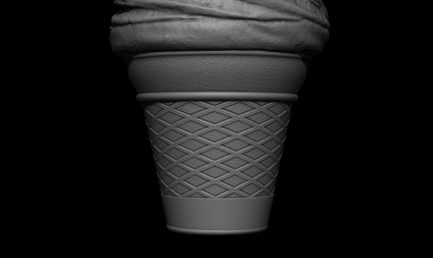 3D PRINTABLE ICE CREAM CUP AND CONE 3D print model_16