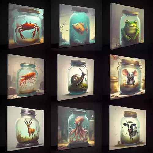 Creatures in a Jar Paintings Two