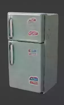 low poly fridge