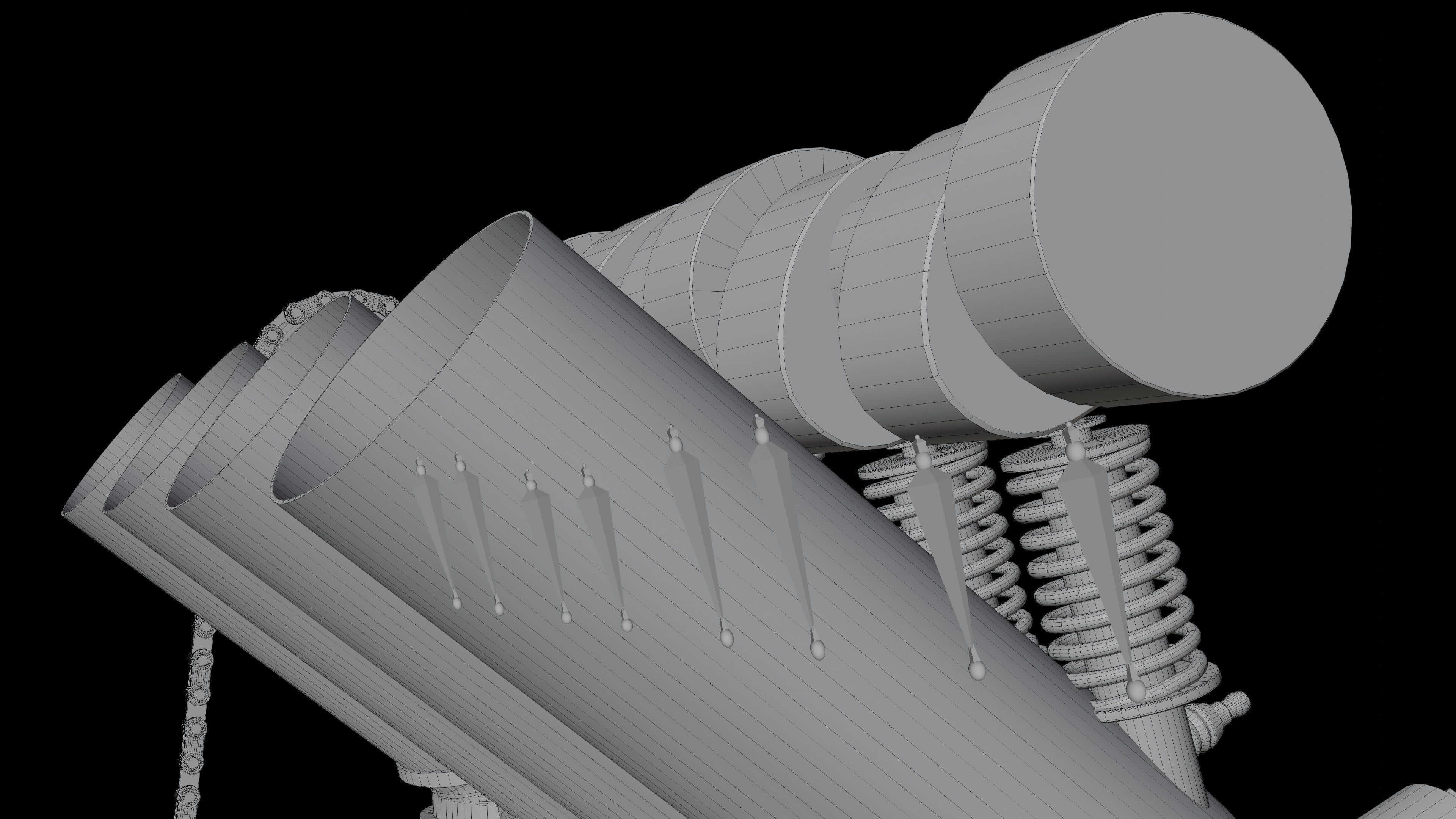 V4 Motor engine VAZ 2105 animated 3D model_20