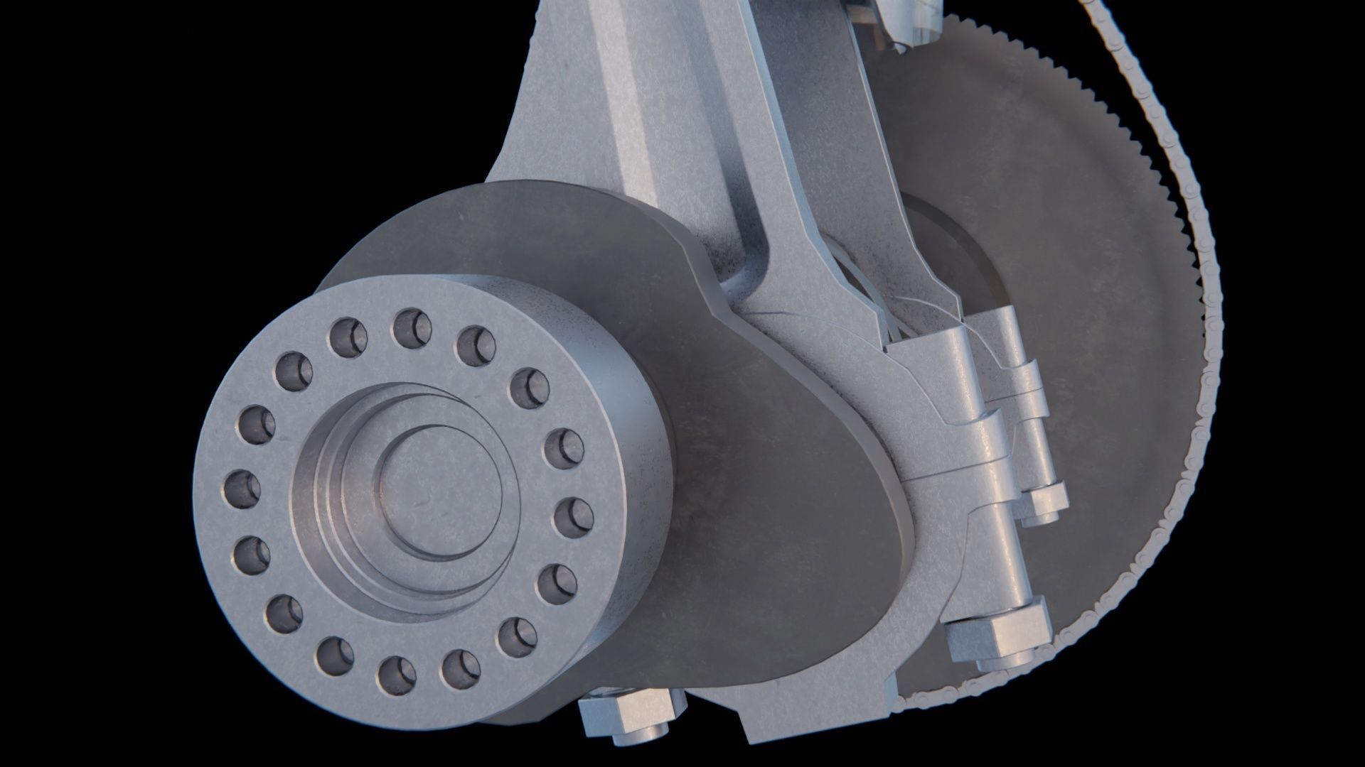 V4 Motor engine VAZ 2105 animated 3D model_9