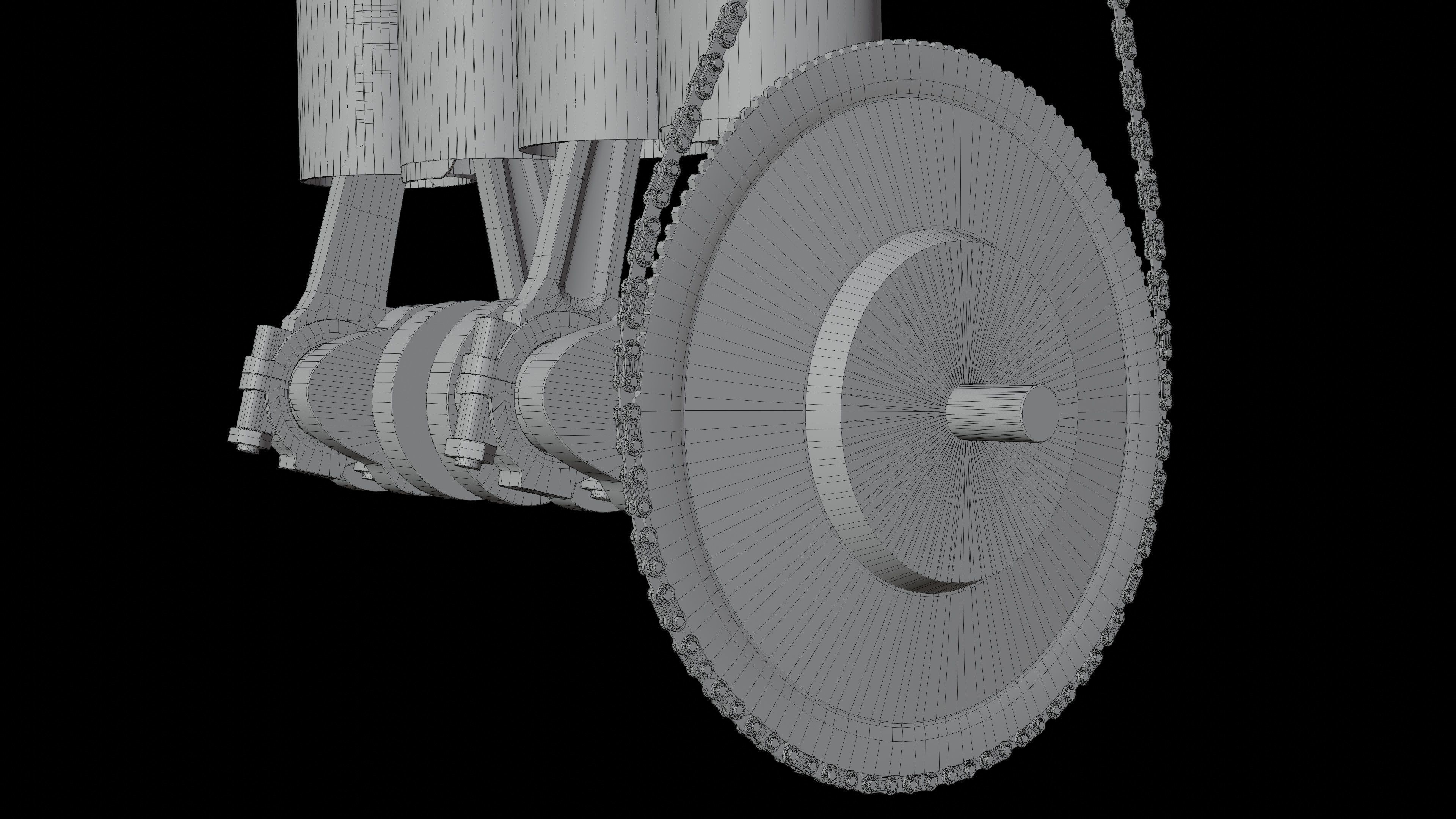 V4 Motor engine VAZ 2105 animated 3D model_17