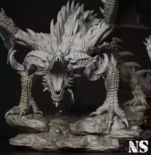 Young Red Dragon 3D print model