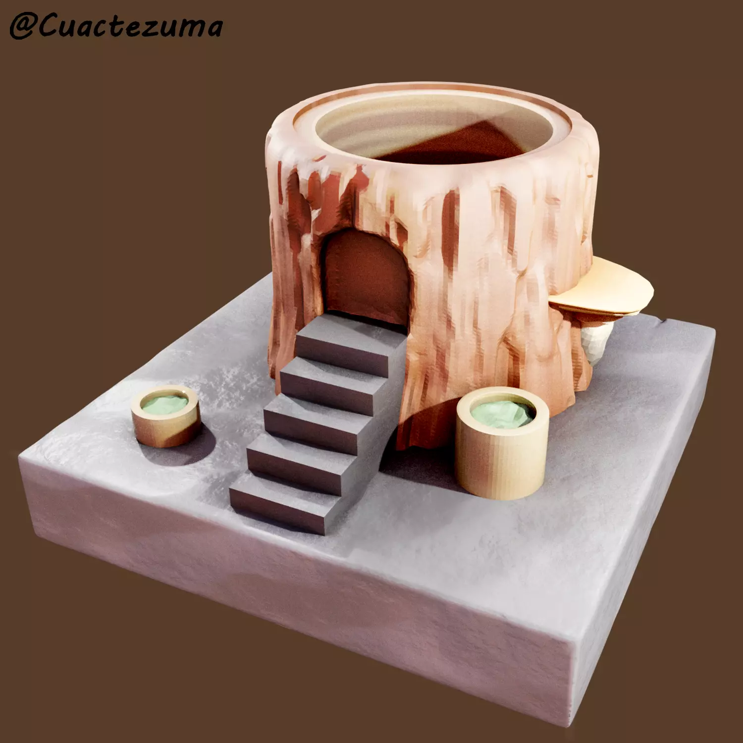 Maceta - Tronco de arbol 3D print model