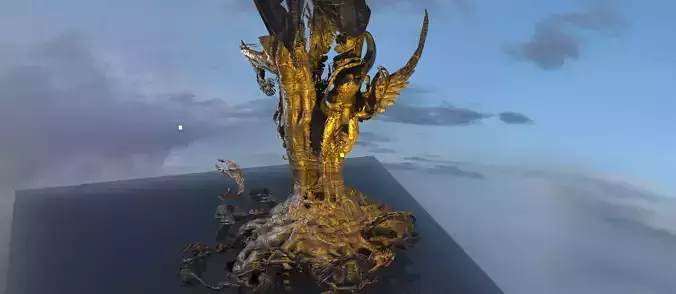 Dantes crypt hades tree Low-poly 3D model