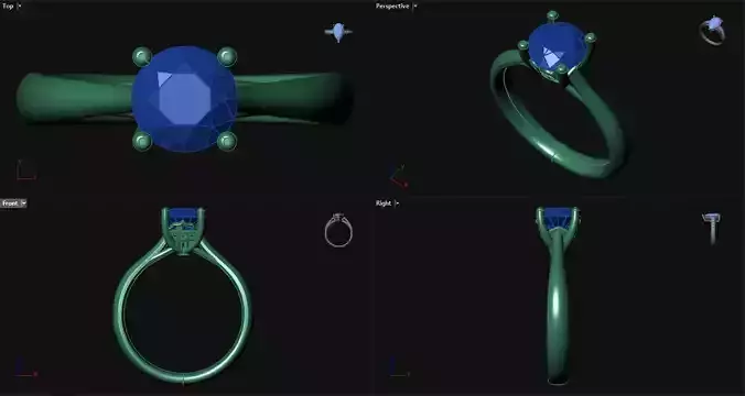 Diamond Cathedral Engagement Ring 