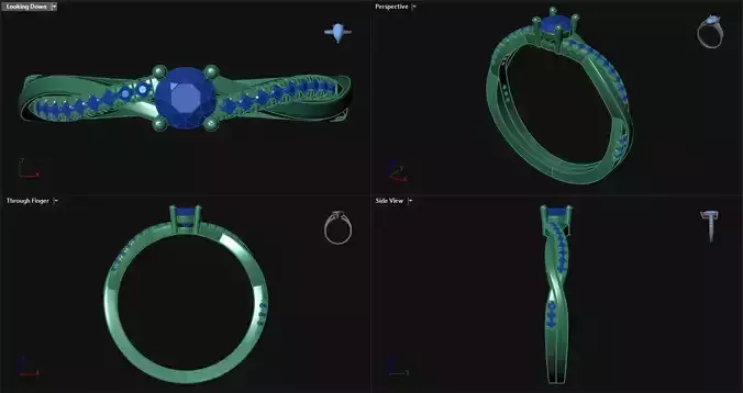 Entwined Engagement Ring 