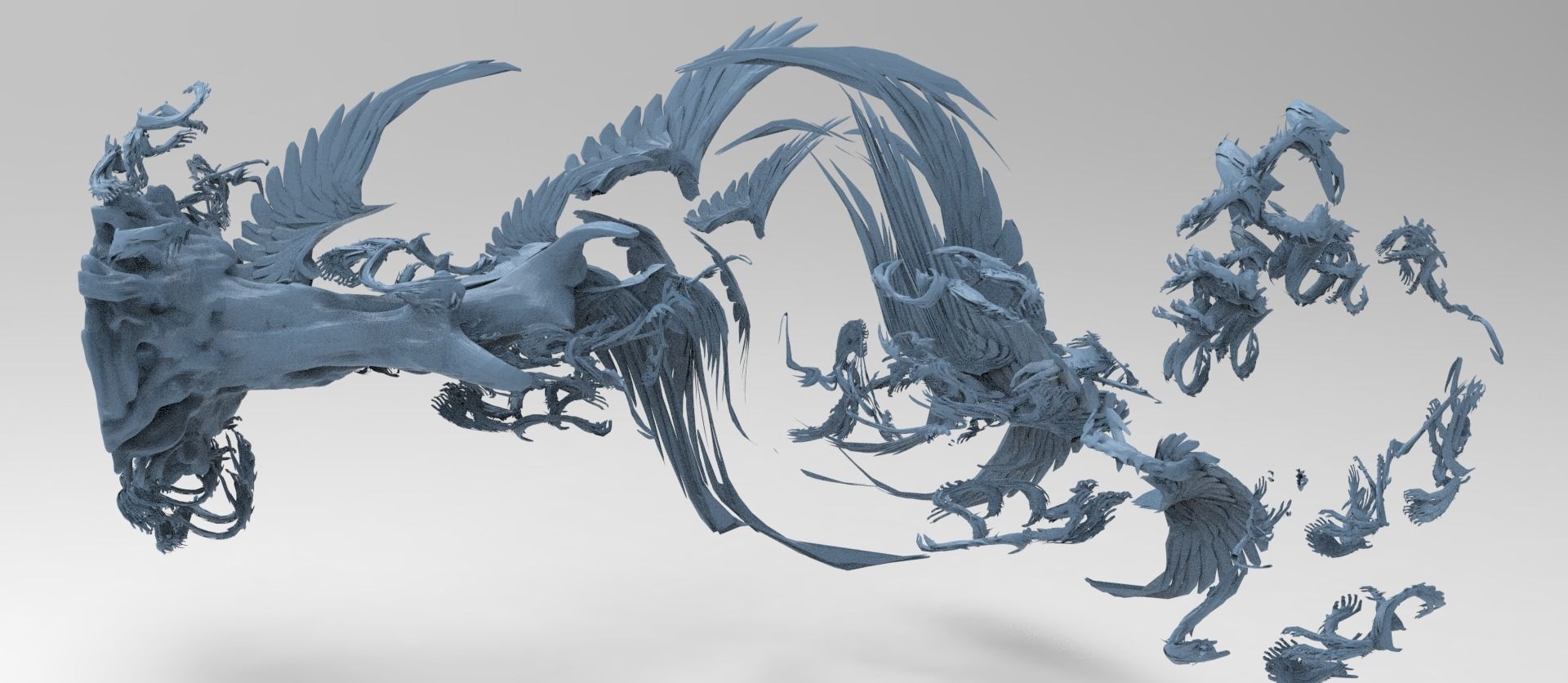 Ghost rock Hades Roots collection Low-poly 3D model_5