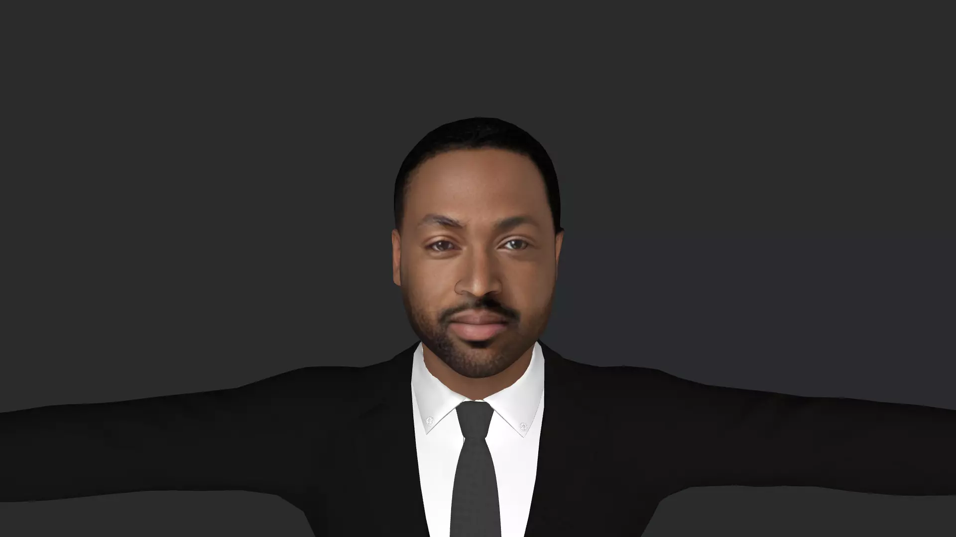 Dwyane Wade Hyper Realistic Full Body Rigged Character 3D model_0