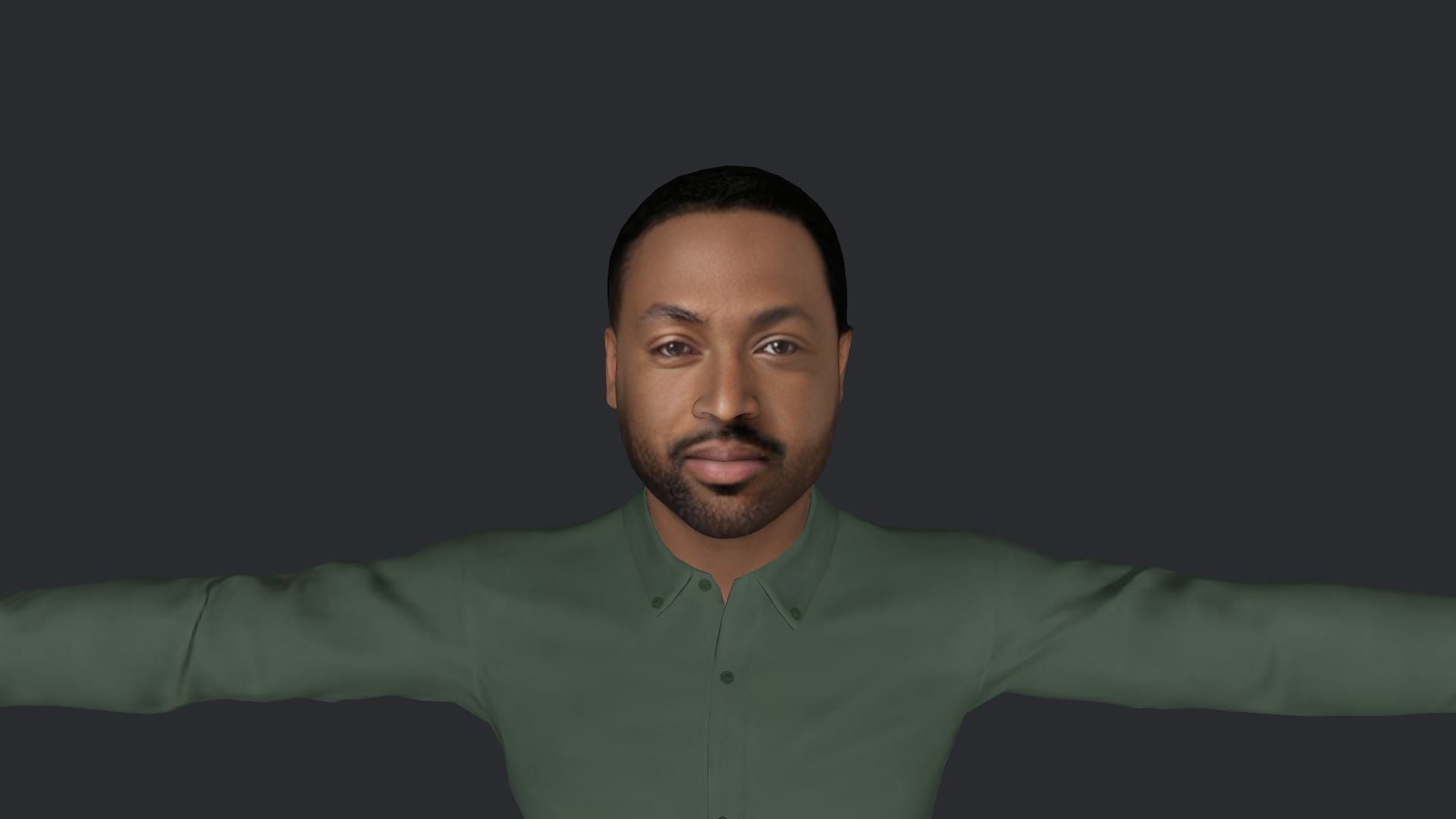 Dwyane Wade Hyper Realistic Full Body Rigged Character 3D model_26