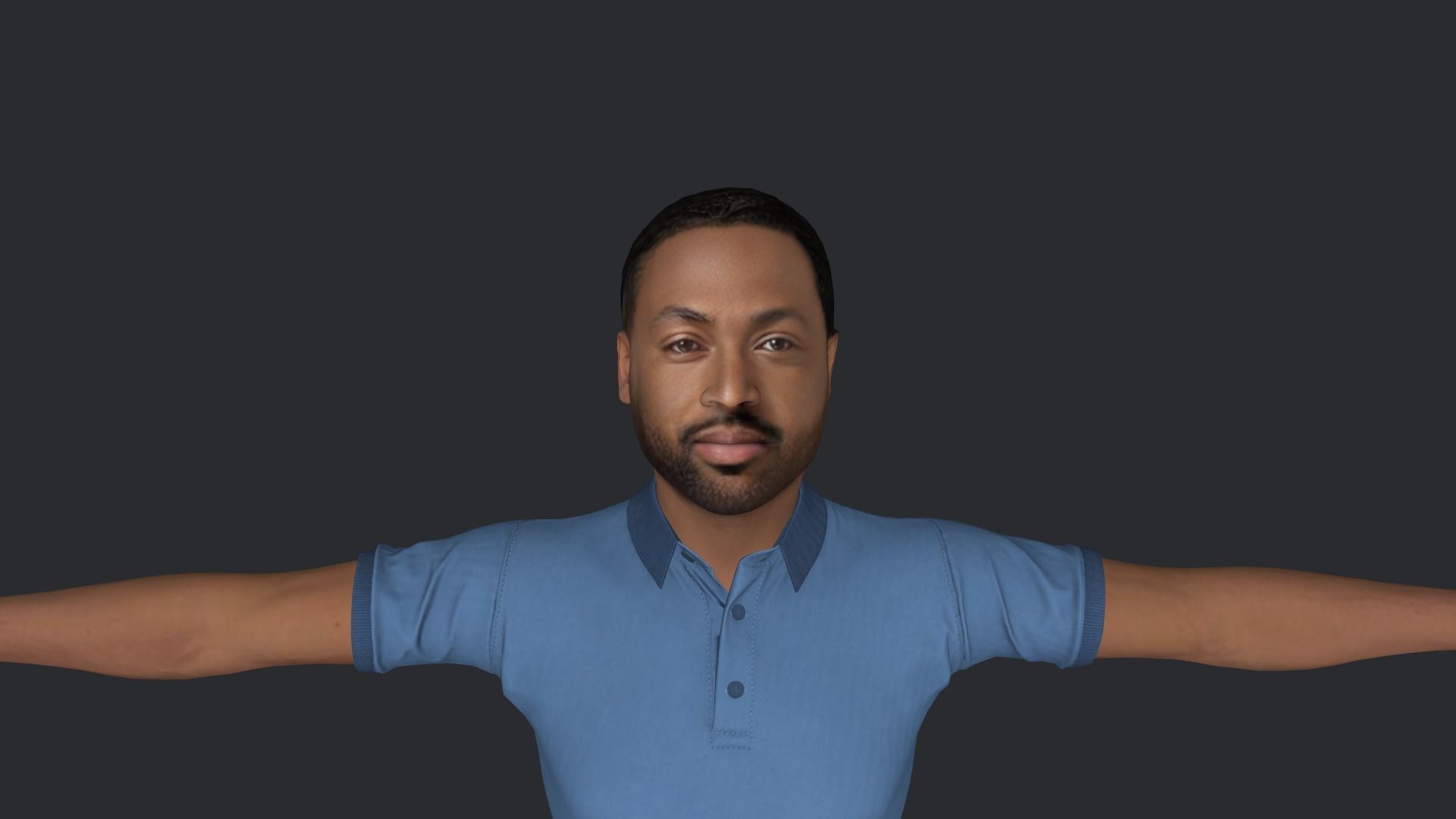 Dwyane Wade Hyper Realistic Full Body Rigged Character 3D model_10