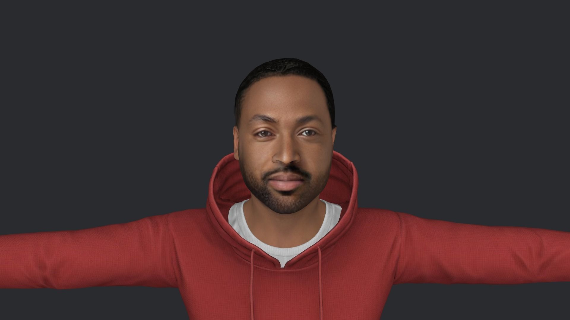 Dwyane Wade Hyper Realistic Full Body Rigged Character 3D model_5