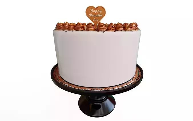 Happy Republic Day Cake topper 3D print model