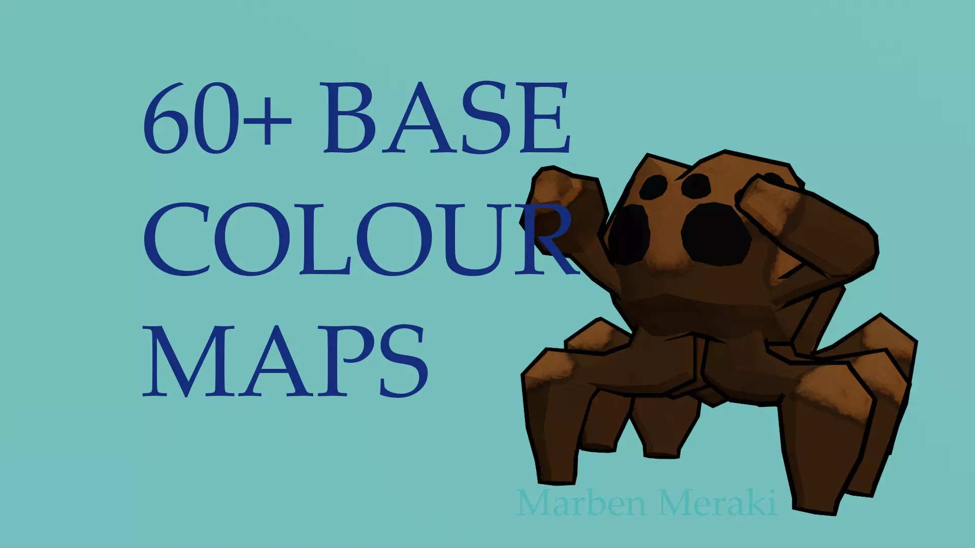 Low Poly Cartoon Cute Spider Low-poly 3D model_0