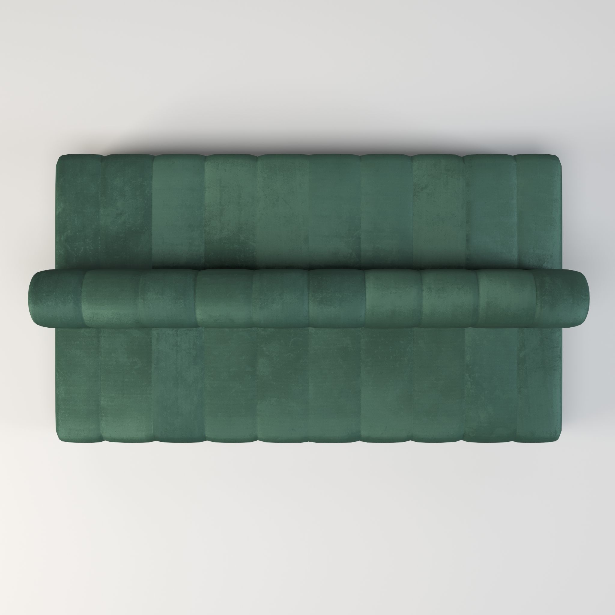 Minimalist Double Side Velvet Modular Sofa Low-poly 3D model_4