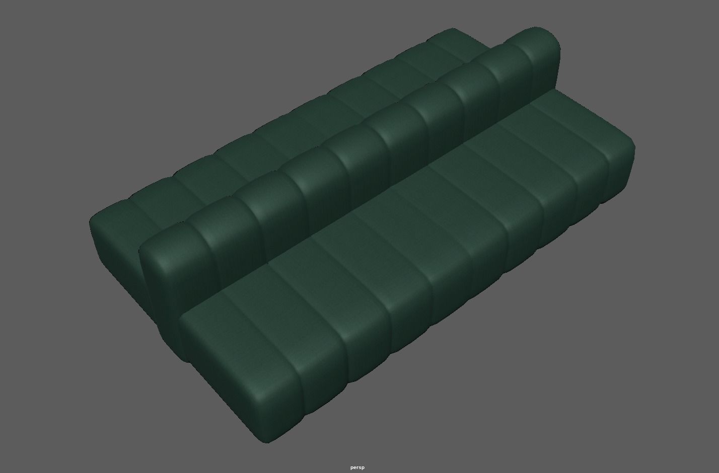 Minimalist Double Side Velvet Modular Sofa Low-poly 3D model_9