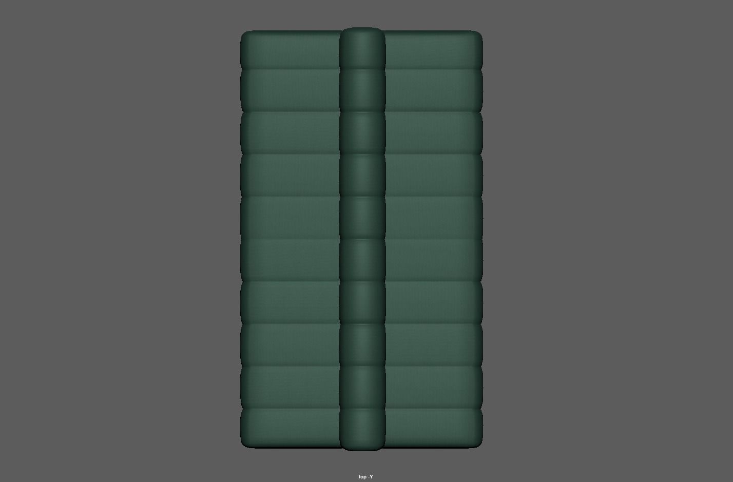 Minimalist Double Side Velvet Modular Sofa Low-poly 3D model_12