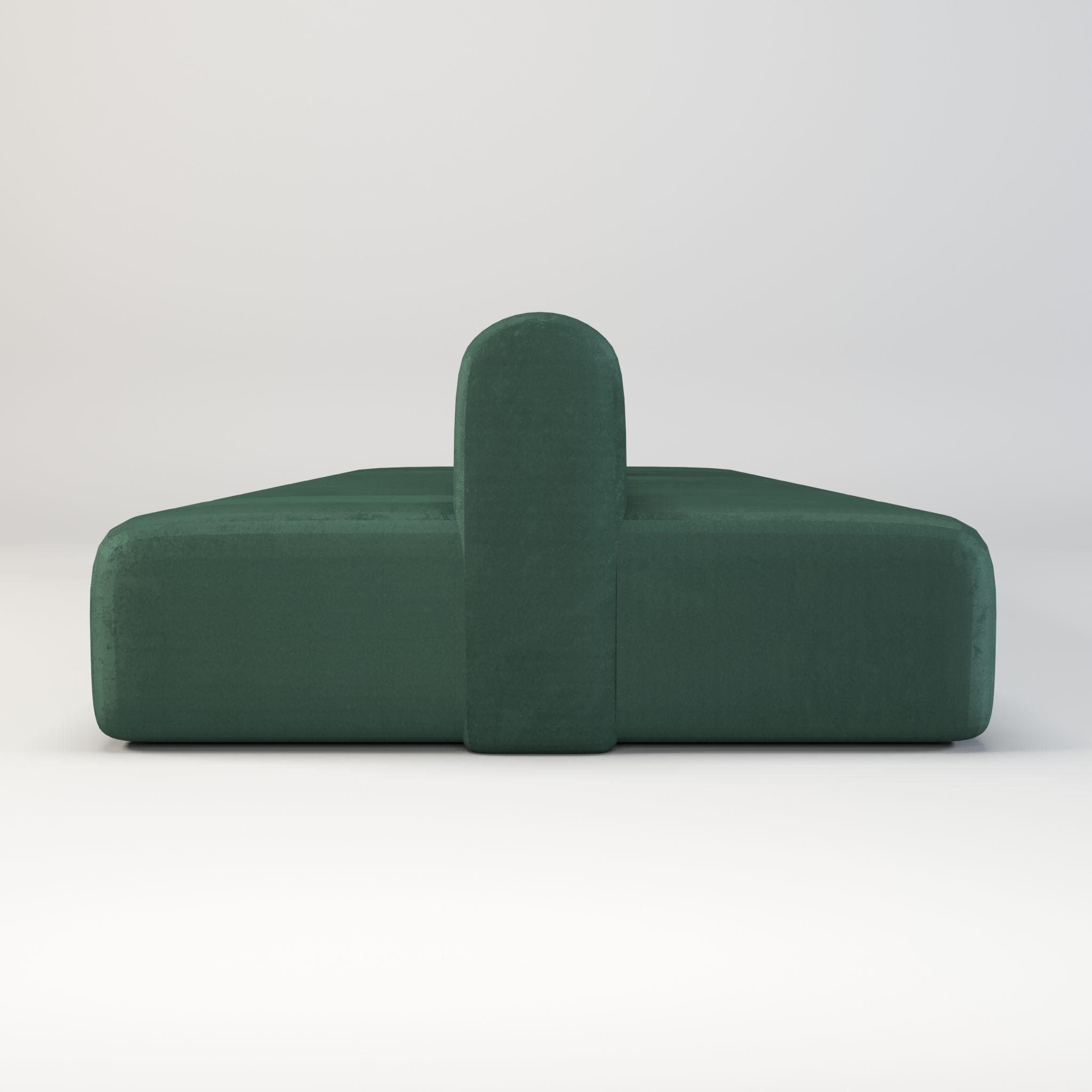 Minimalist Double Side Velvet Modular Sofa Low-poly 3D model_5