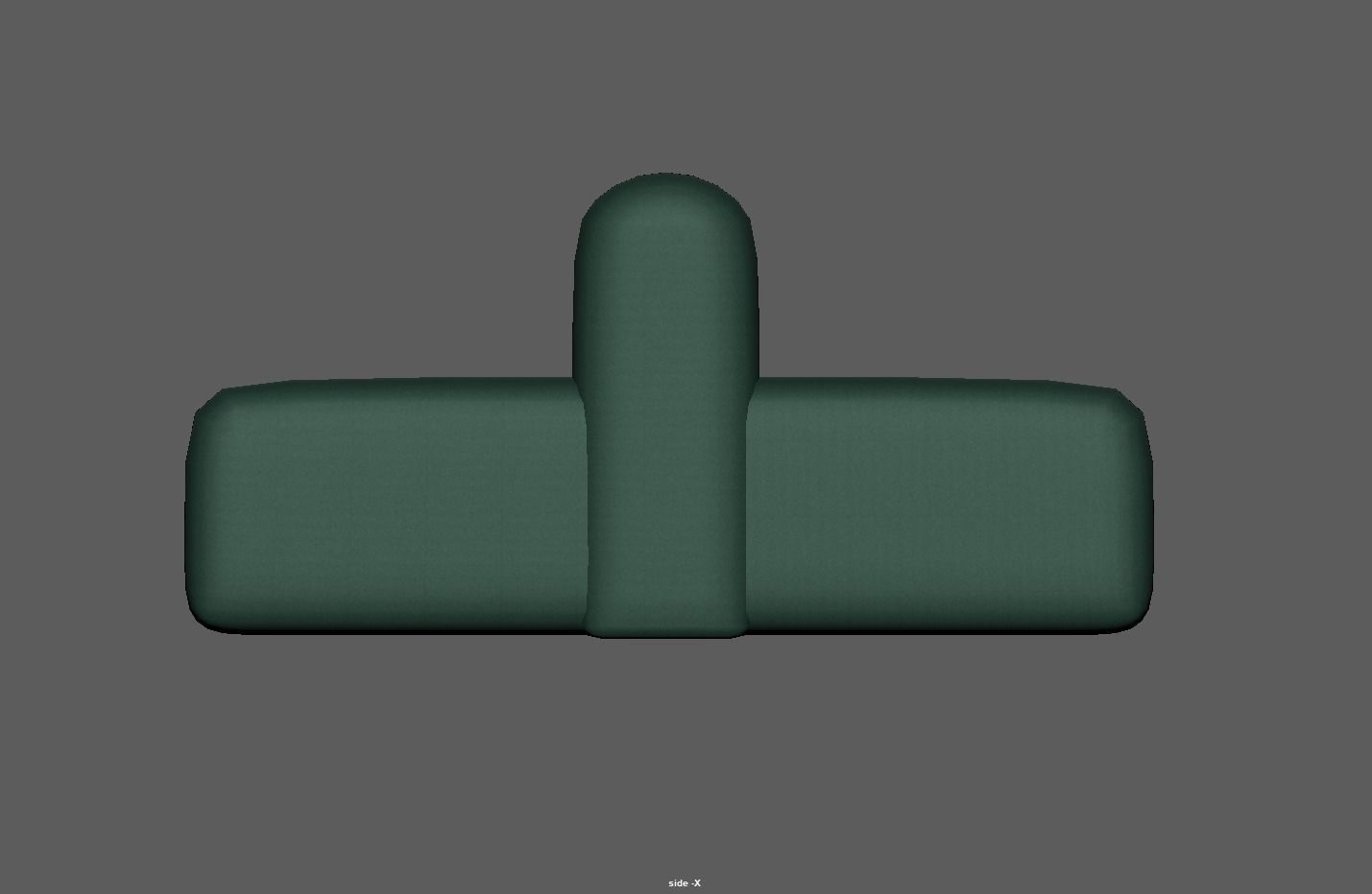 Minimalist Double Side Velvet Modular Sofa Low-poly 3D model_15