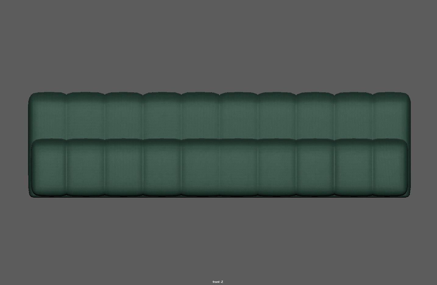 Minimalist Double Side Velvet Modular Sofa Low-poly 3D model_13