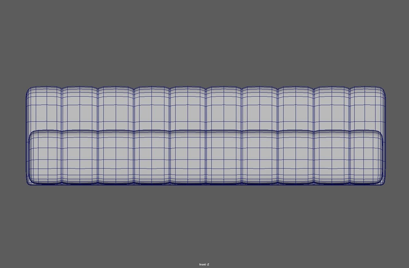 Minimalist Double Side Velvet Modular Sofa Low-poly 3D model_14