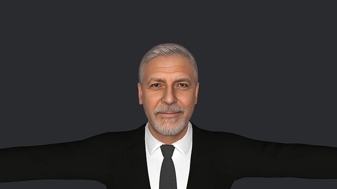 George Clooney Hyper Realistic Full Body Rigged Character 3D model