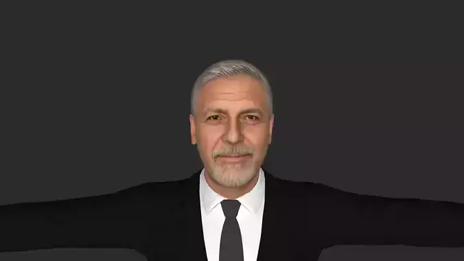 George Clooney Hyper Realistic Full Body Rigged Character