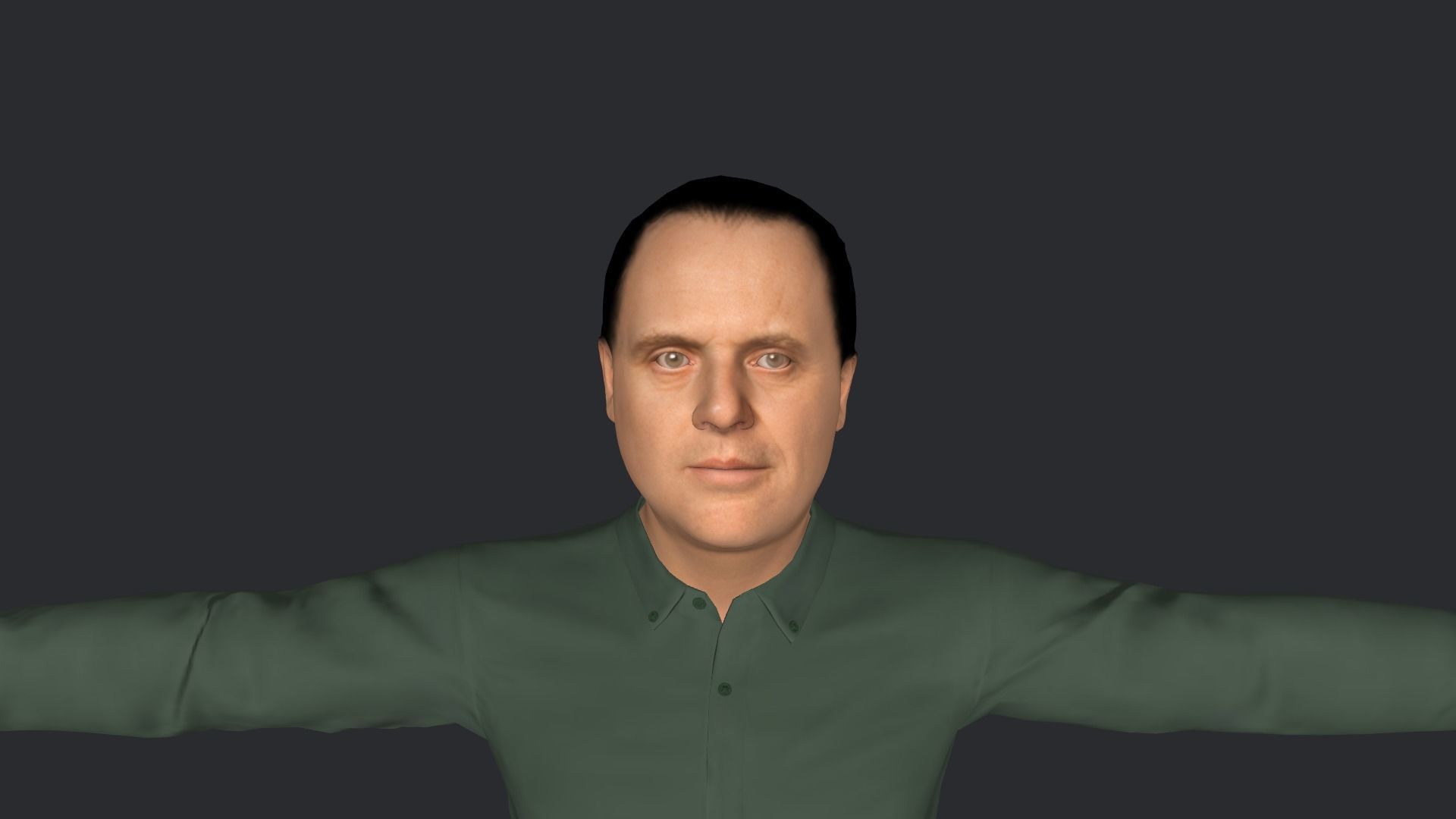 Hannibal Lecter Hyper Realistic Full Body Rigged Character 3D model_8