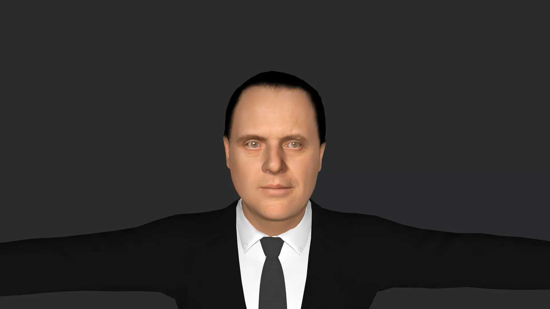 Hannibal Lecter Hyper Realistic Full Body Rigged Character 3D model_0
