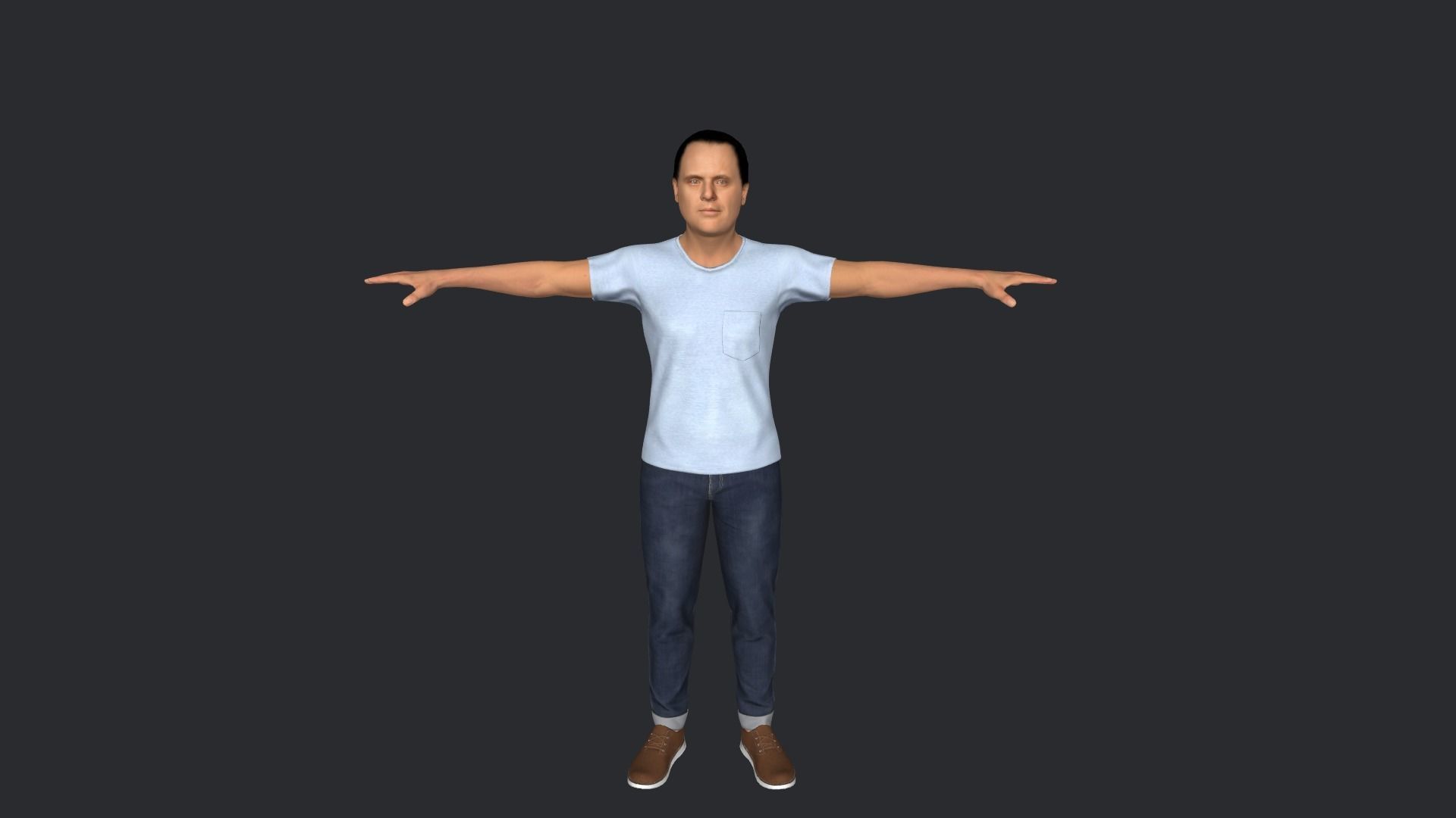 Hannibal Lecter Hyper Realistic Full Body Rigged Character 3D model_15